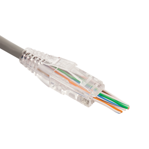 EZ type RJ45 plug connector, 8P8C, UTP, Cat. 5e, universal, 50 microns plated, 100 pcs.